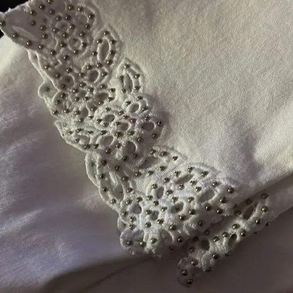 TED
BAKER Gold Bead Embroidered Hem Lillya Dainty Studded Jean retail $175 NWT - Picture 10 of 15